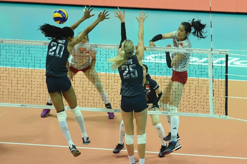 中美女排大戰，中國女排獲三連勝沖擊里約奧運